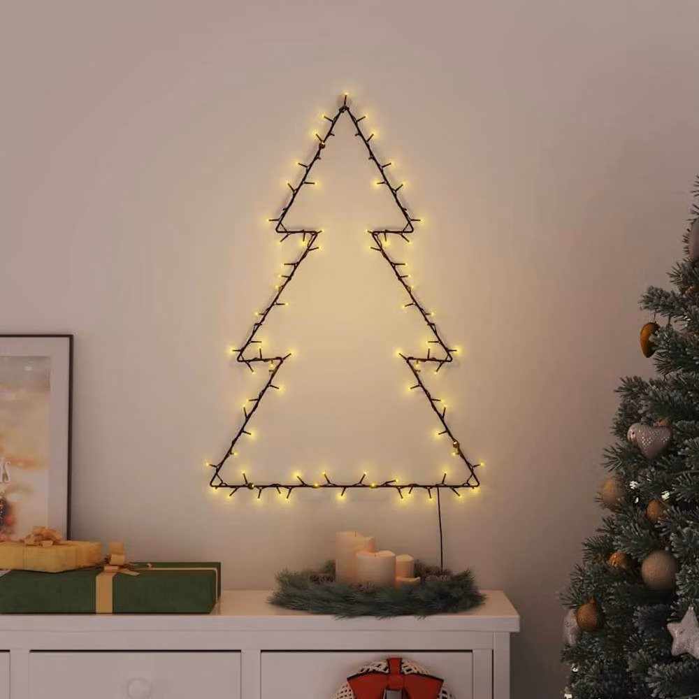 Berkfield Home Christmas Tree Silhouette LED Lights, 115 Warm White LEDs in Black – 2