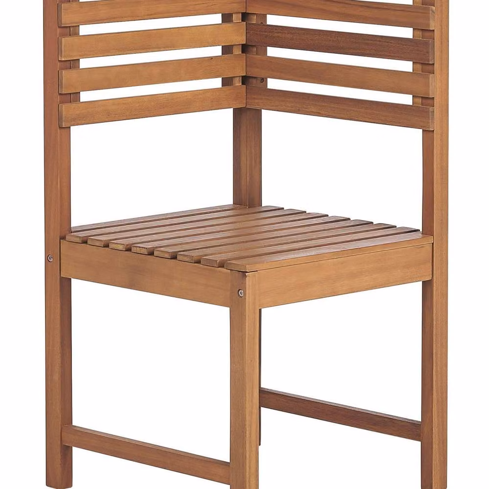 Wyld and Coco Everwood 1-Seat Corner Chair in Brown Acacia Wood – 2
