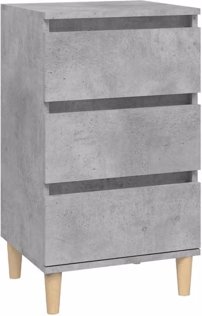 Berkfield Home Bedside Cabinet in Concrete Grey, W/D/H: 40 x 35 x 70 cm – 1