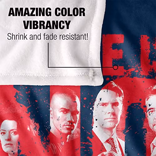 LOGOVISION Criminal Minds No Escape Silky Touch Super Soft Fleece Throw Blanket in White, W/D/H: 152 x 127 cm – 3