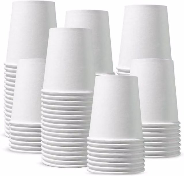 ECONX 7oz Disposable Single Wall White Paper Cups for Cold Coffee and Takeaway Drinks, 500 Pieces – 1