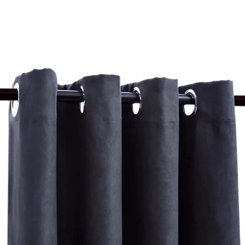 Berkfield Home Blackout Curtains with Eyelets, 2 Pack, Anthracite, W: 140 cm, H: 245 cm – 3