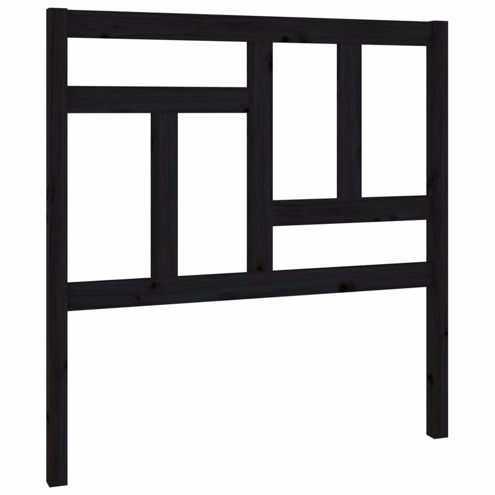Berkfield Home Beautiful Bed Headboard in Black Solid Pine Wood, W/D/H: 95.5 x 4 x 100 cm – 3
