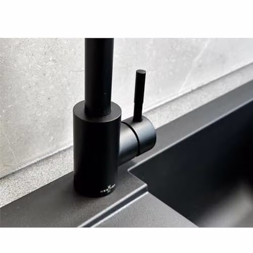 Reginox Taravo MB Single Lever Swan Neck Kitchen Mixer Tap in Matt Black – 3