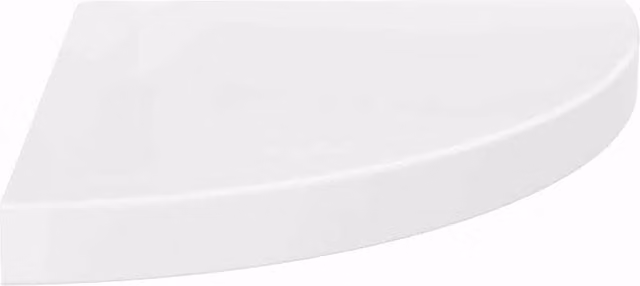 Berkfield Home Durable Floating Corner Shelves, 2 Pack, High Gloss White, W/D/H: 35 x 35 x 3.8 cm