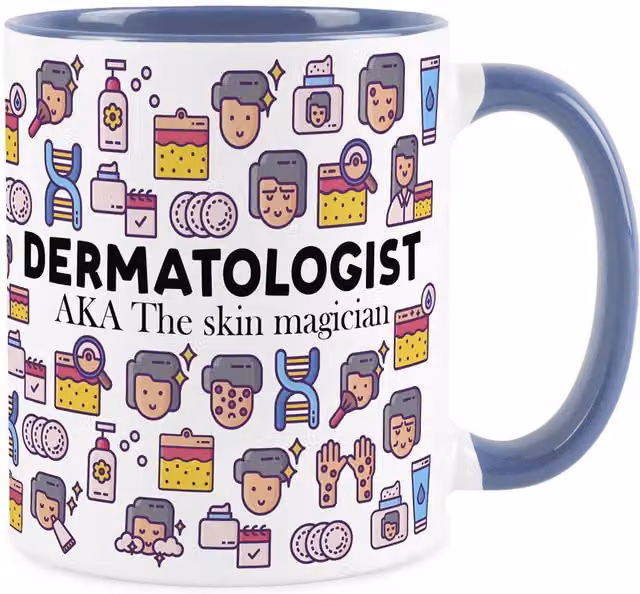 Purely Home Novelty Dermatologist Ceramic Mug in Cambridge Blue