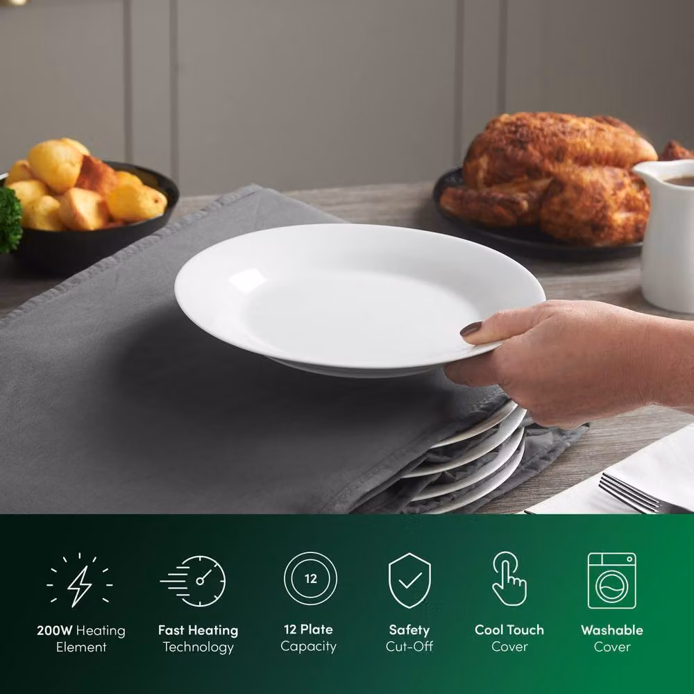 Emperial Electric Plate Warmer in Grey with 12 Plate Capacity – 2