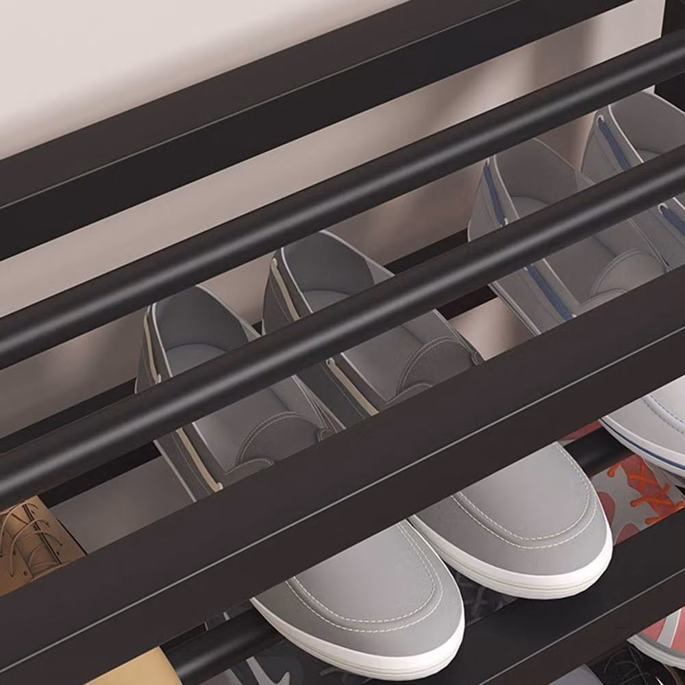 Ventryn Modern Shoe Bench Stool and Storage Rack in White, Black or Multicolour – 3