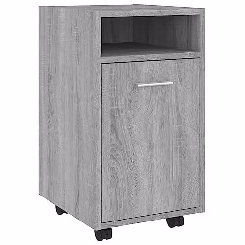 vidaXL Side Cabinet with Wheels in Grey Sonoma, W/D/H: 33 x 38 x 60 cm – 1