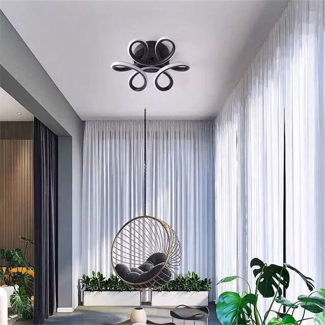 Nordara Modern Dimmable LED Ceiling Chandelier Lamp in Black and Multicolour – 1