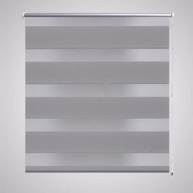 Berkfield Home Zebra Blind Grey and White W/H: 40 x 100 cm