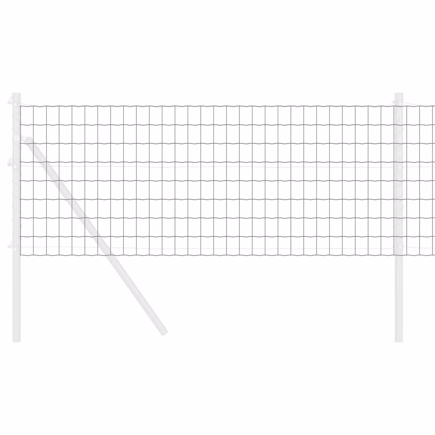 Berkfield Home Euro Fence Grey PVC-Coated Steel Fencing, W/H: 0.8 x 25 m – 3