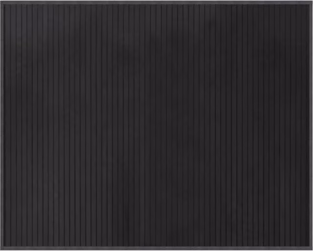 Berkfield Home Rectangular Bamboo Rug in Dark Grey, W: 80 cm, D: 100 cm