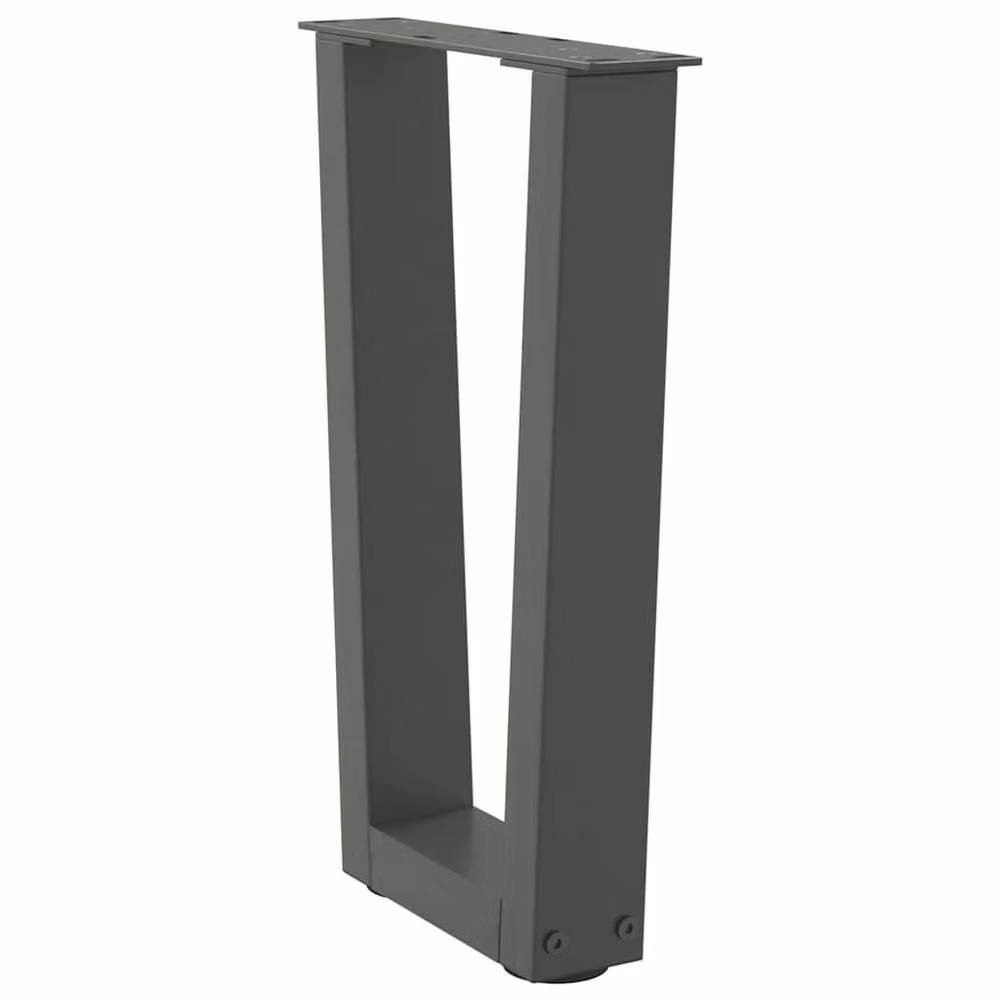 Berkfield Home Modern V-Shape Dining Table Legs, 2 Pieces, Anthracite Dark Grey, W: 38 cm, H: 42-43.3 cm – 3