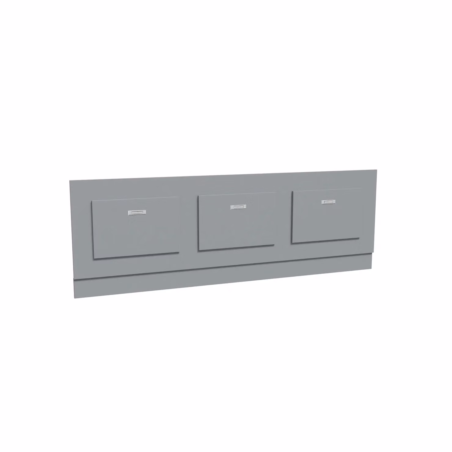 Nes Home Matt Grey Durable PVC Front Bath Panel with Magnetic Door, Width: 180 cm – 2