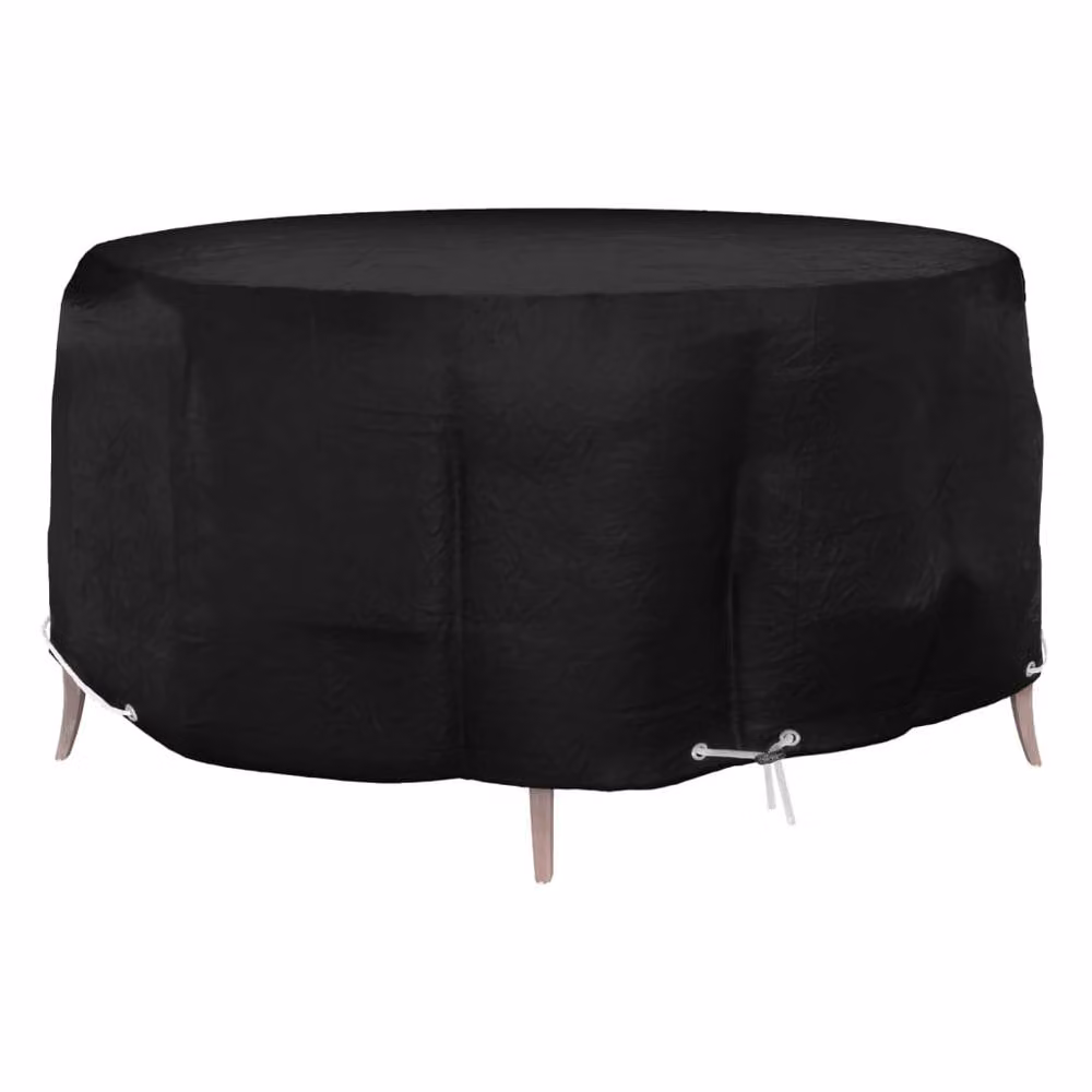 Berkfield Home Round Garden Furniture Cover with 10 Eyelets, Black, Diameter: 260 cm, Height: 90 cm – 2