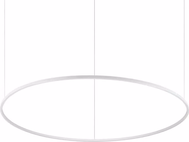 Ideal Lux ORACLE Slim DALI Dimmable Round Integrated LED Pendant Ceiling Light, White, Height Adjustable, 150 cm