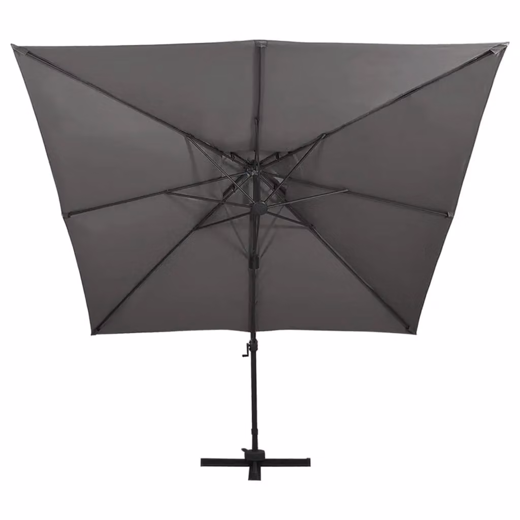 Berkfield Home Cantilever Umbrella with Double Top in Anthracite Black, W/D/H: 300 x 300 x 300 cm – 2
