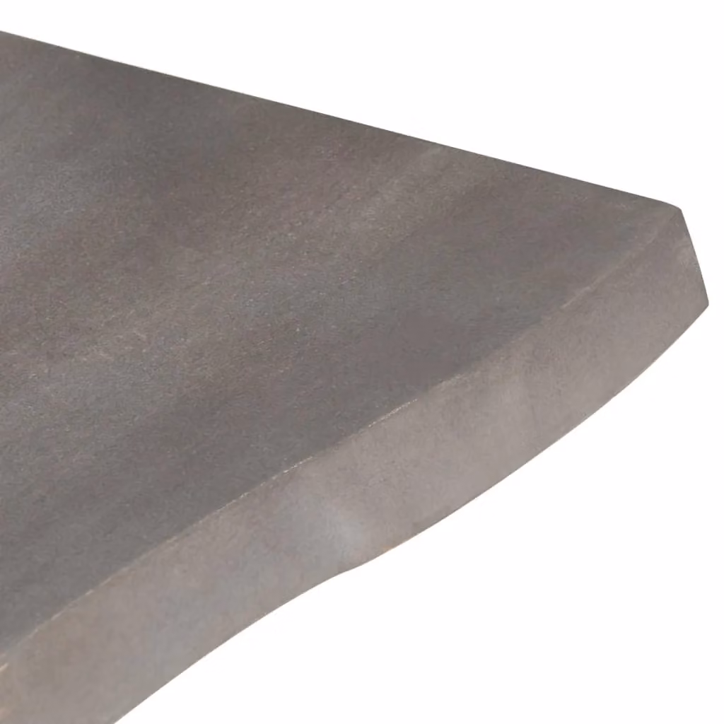 Berkfield Home Live Edge Coffee Table in Grey Solid Acacia Wood, W/D/H: 60 x 60 x 40 cm – 3