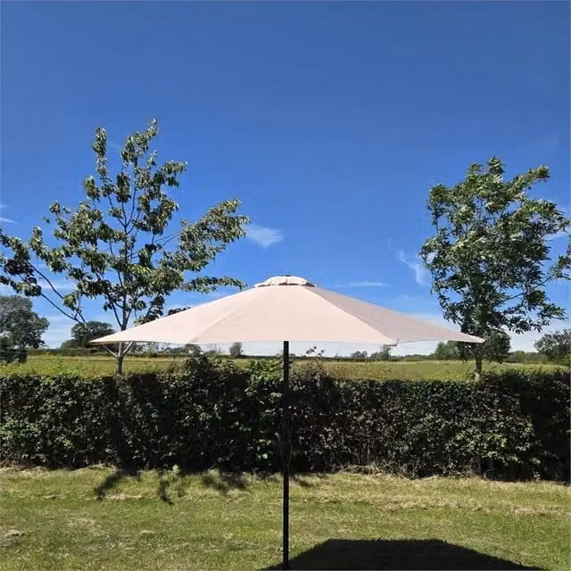 SPETLEK Garden Parasol Umbrella, Khaki, Diameter: 270 cm – 1