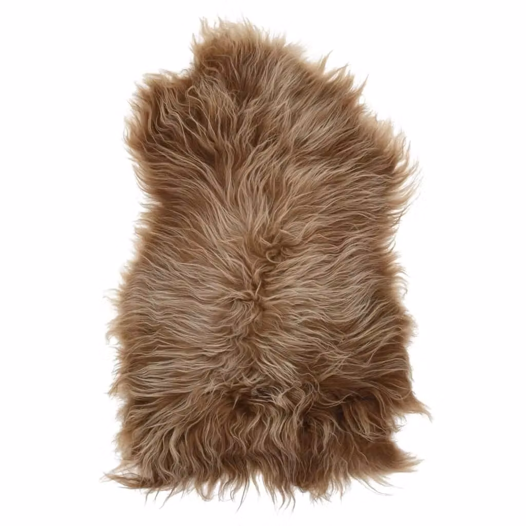 Berkfield Home Icelandic Sheepskin Chair Cover, Brown, W/H: 70 x 110 cm – 1