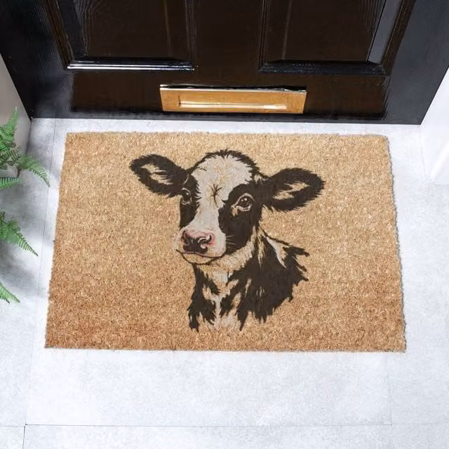 Artsy Mats Dairy Calf Doormat in Brown, W/D: 60 x 40 cm