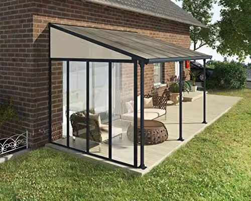 Palram Canopia 4 Series Patio Cover Sidewall in Grey and Transparent Acrylic