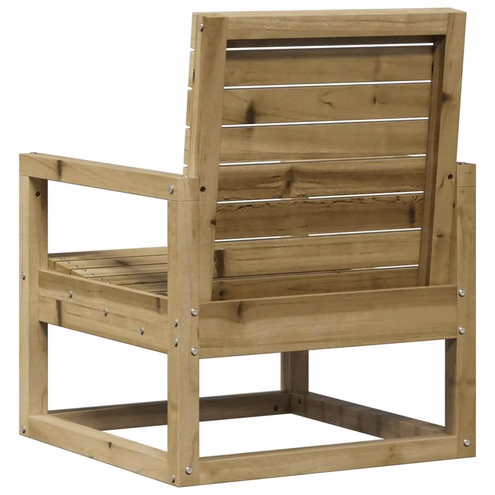 Berkfield Home Rustic Brown Impregnated Pine Wood Garden Chair W/D/H: 57.5 x 63 x 76 cm – 4