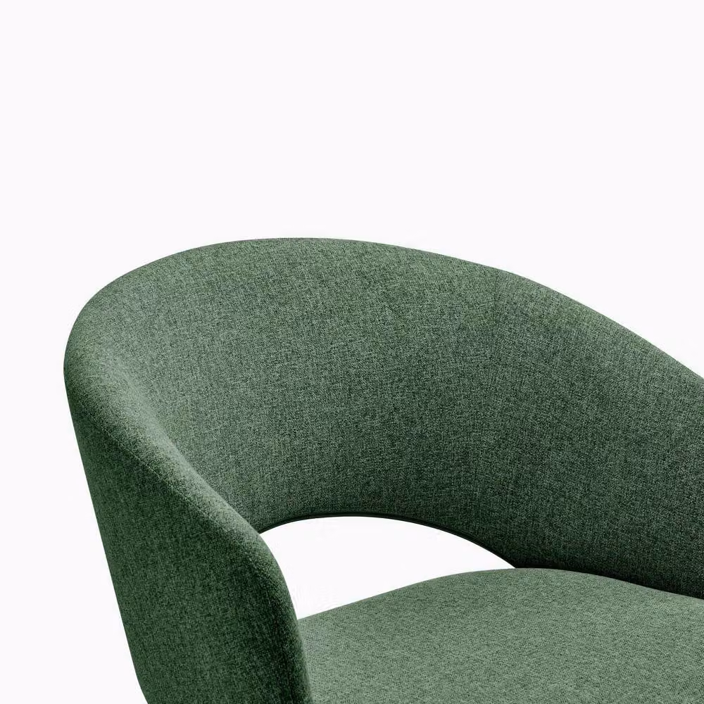 FurnitureboxUK Delaney Green Fabric Swivel Task Office Chair – 3