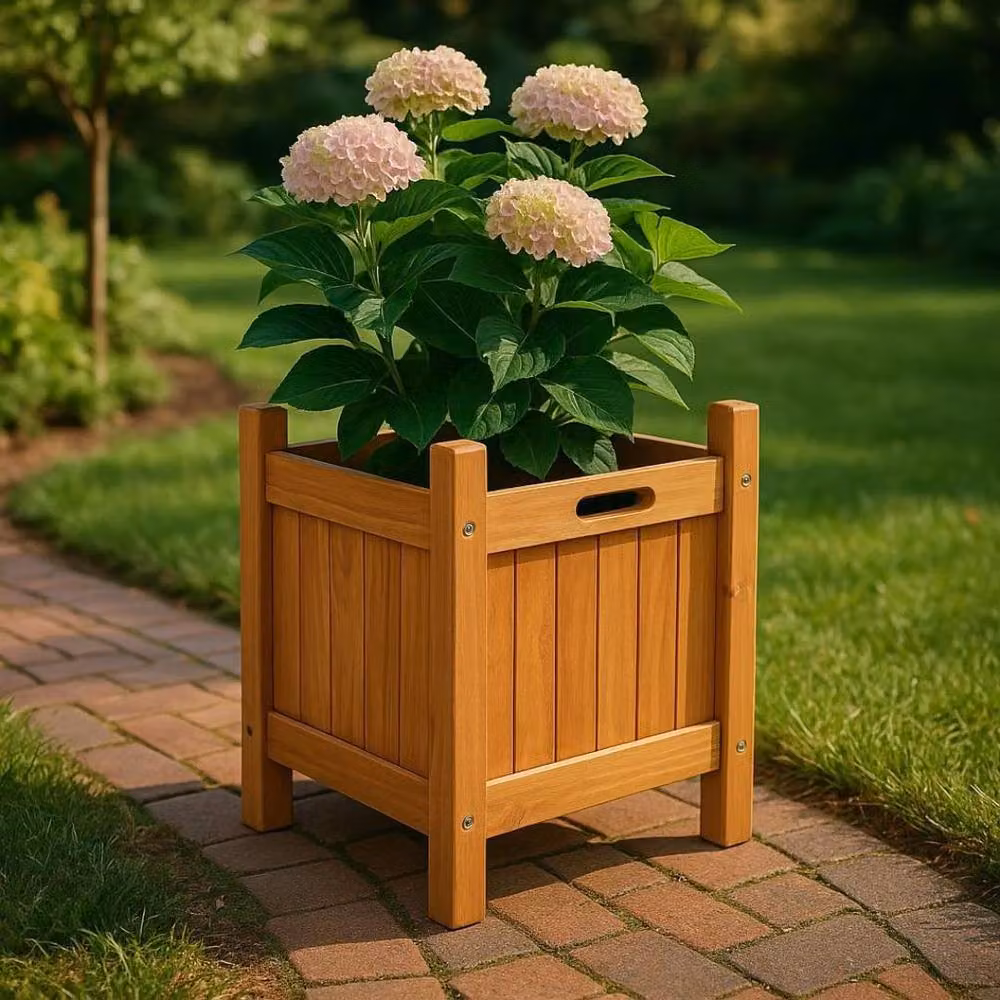 MANTRARAJ Wooden Garden Planter Tub in Brown – 2