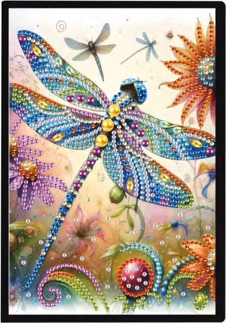 Syntego Dragonfly Journal Diamond Art Kit for Adults, Multicolour