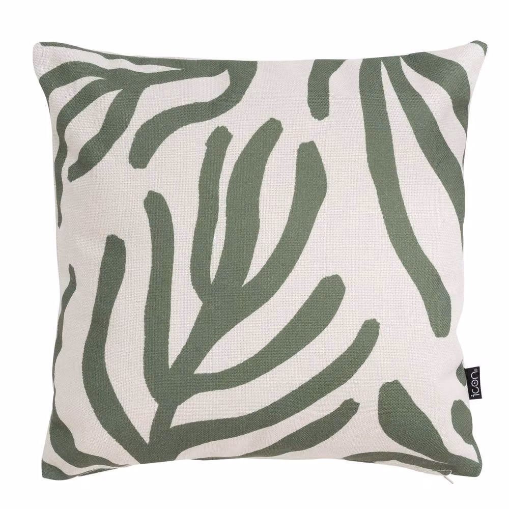 ICON Set of 4 Waterproof Indoor and Outdoor Geometric Cushion in Petrol Grey, W/D/H: 43 x 43 x 43 cm – 2