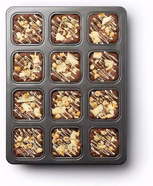 MasterClass Non-Stick Carbon Steel 12 Hole Brownie Tin in Grey – 2
