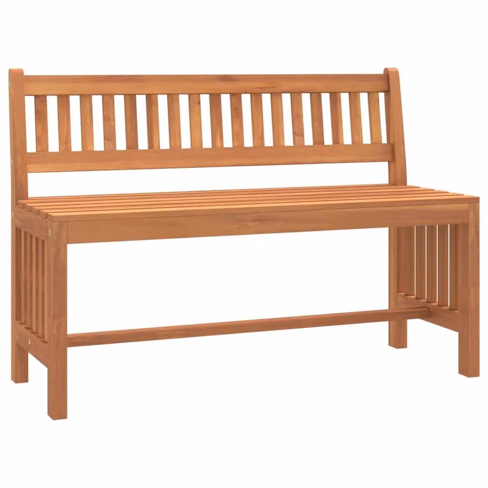Berkfield Home Solid Wood Eucalyptus Garden Bench in Brown, Width: 110 cm – 2