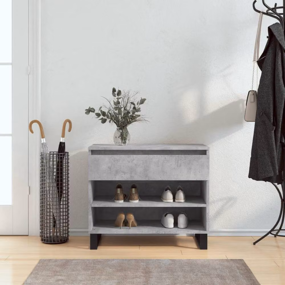 Berkfield Home Concrete Grey Shoe Cabinet W/D/H: 70 x 36 x 60 cm – 2
