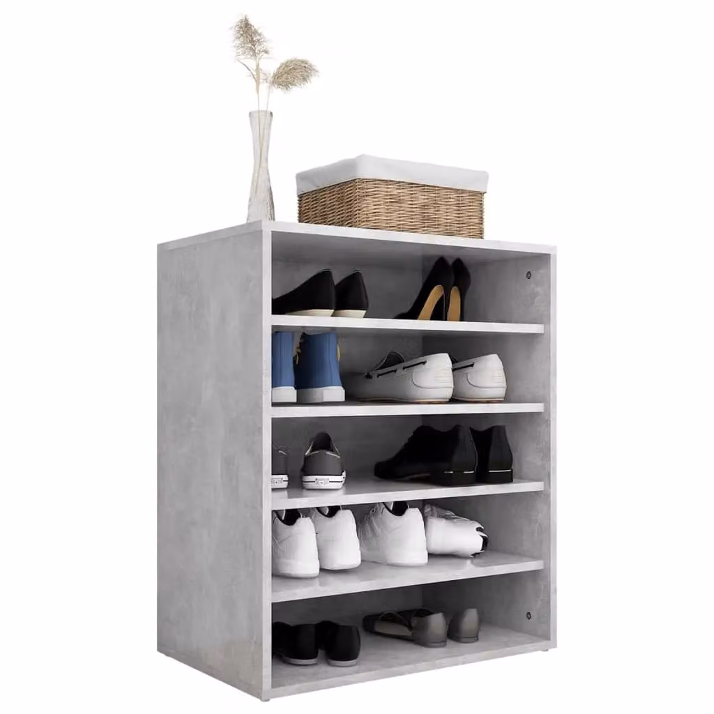 Berkfield Home Grey Wall Mounted Shoe Cabinet with Internal Shelves, W/D/H: 60 x 35 x 70 cm – 3