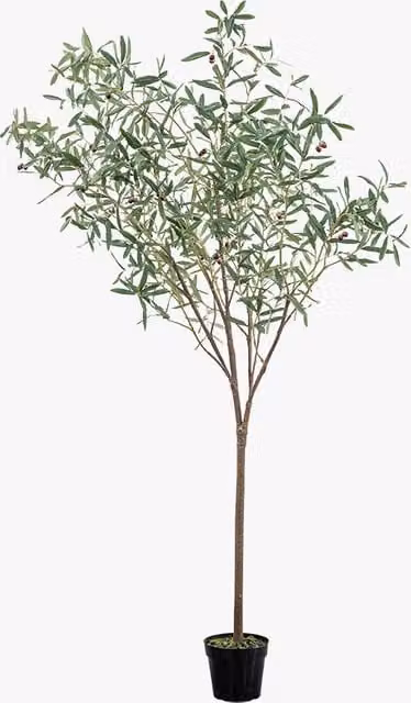 Perch & Parrow Solana Large Faux Olive Tree in Green and Brown