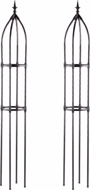Garden Gear Metal Obelisk Plant Support in Black