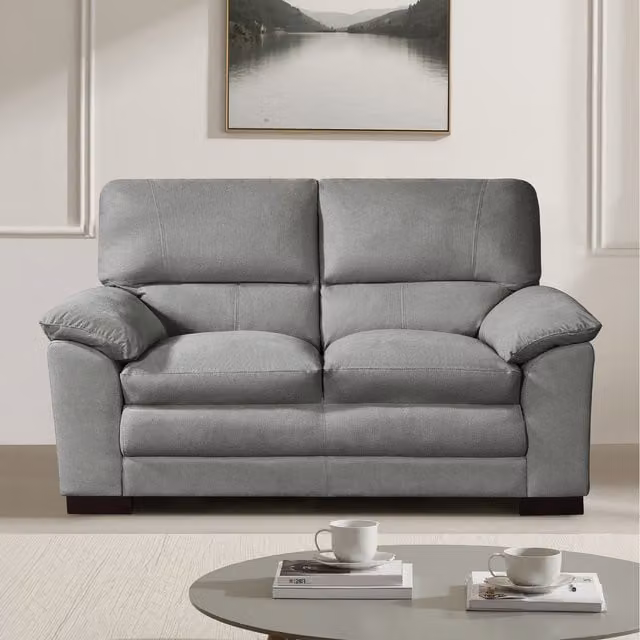 Artemis Home Ramona 2 Seat Upholstered Fabric Sofa in Grey
