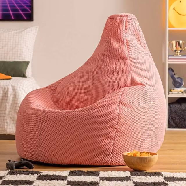 icon Mesh Gaming Bean Bag Chair in Pink – 1