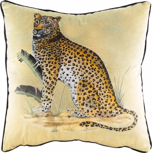 Make it a Home Kibale Leopard Jungle Multicolour Feather Cushion