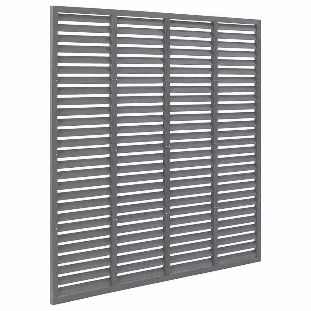 Berkfield Home Grey PVC-Coated WPC Louver Fence, W/H: 180 x 180 cm – 3