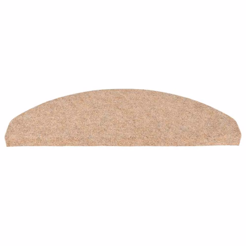 Berkfield Home Self-adhesive Non-slip Stair Mats, 15 Pieces, Beige, W: 65 cm, D: 22.5 cm, H: 3.5 cm – 2