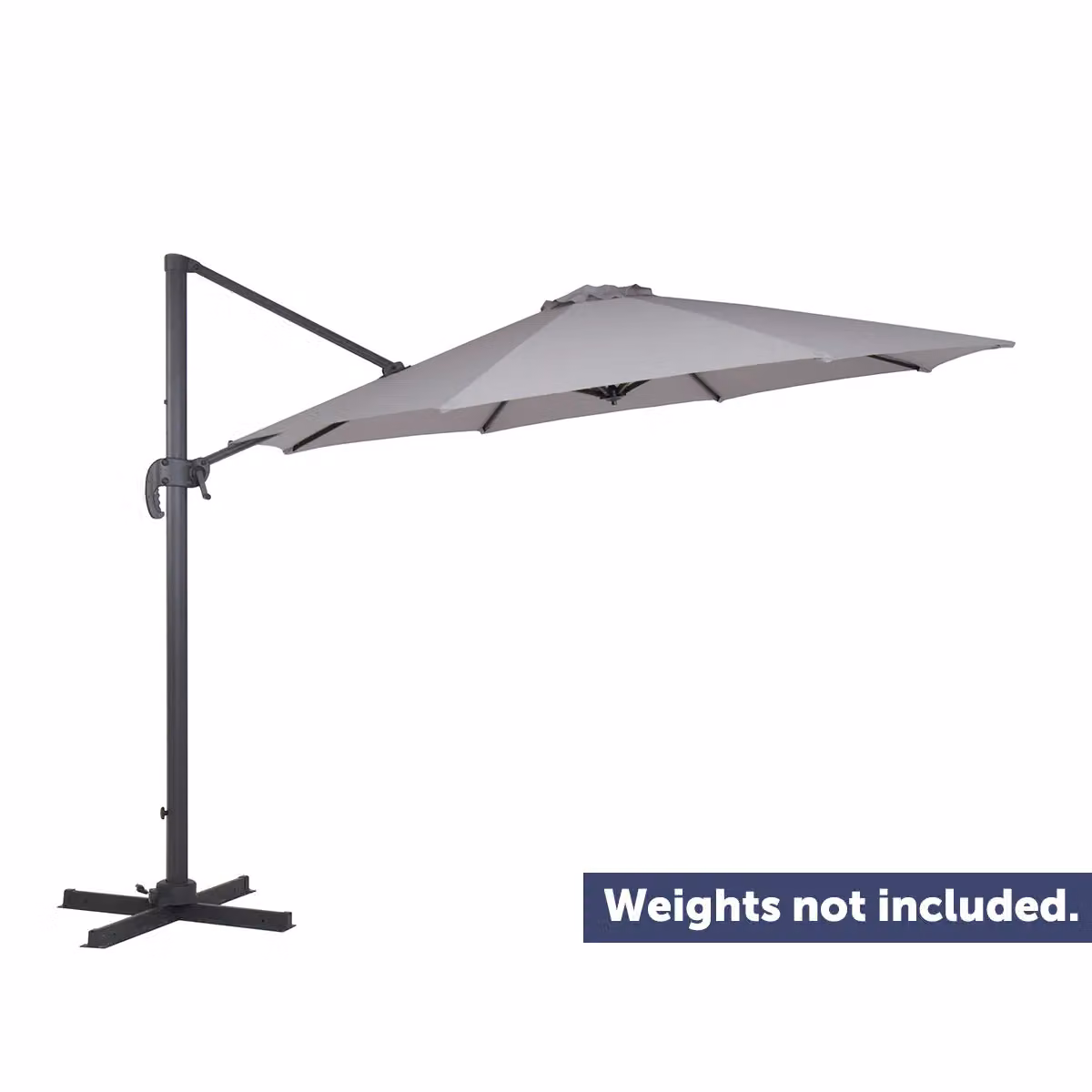 Charles Bentley 3.5m X-Large Grey Cantilever Hanging Banana Parasol with Aluminium Frame – 2