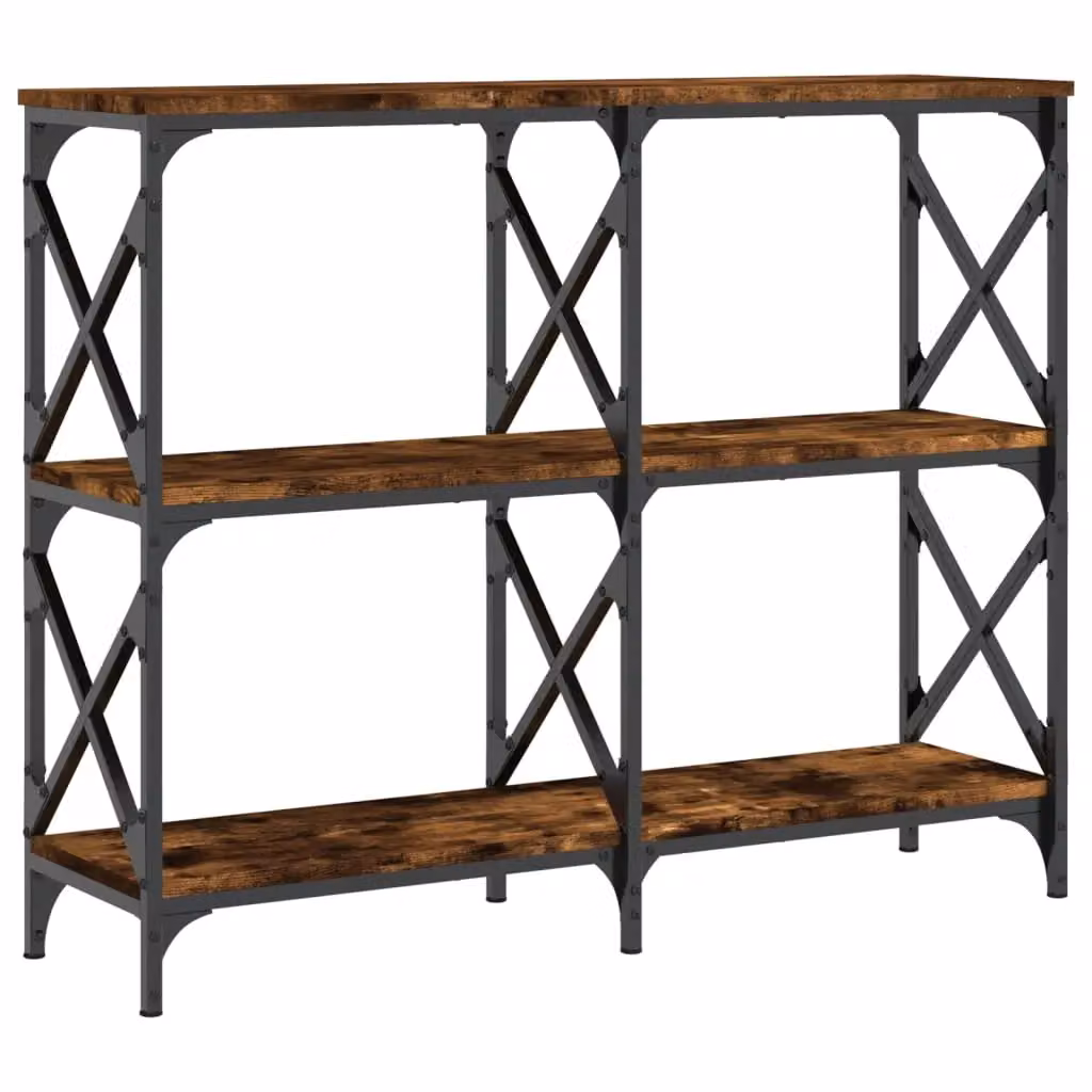Berkfield Home Console Table in Smoked Oak Brown, W/D/H: 100 x 28 x 80.5 cm – 2