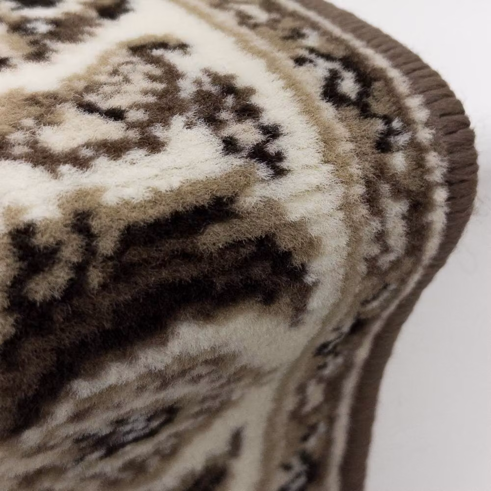 runrug Kashan Stair Runner Carpet in Brown, W/L: 60 x 450 cm – 3
