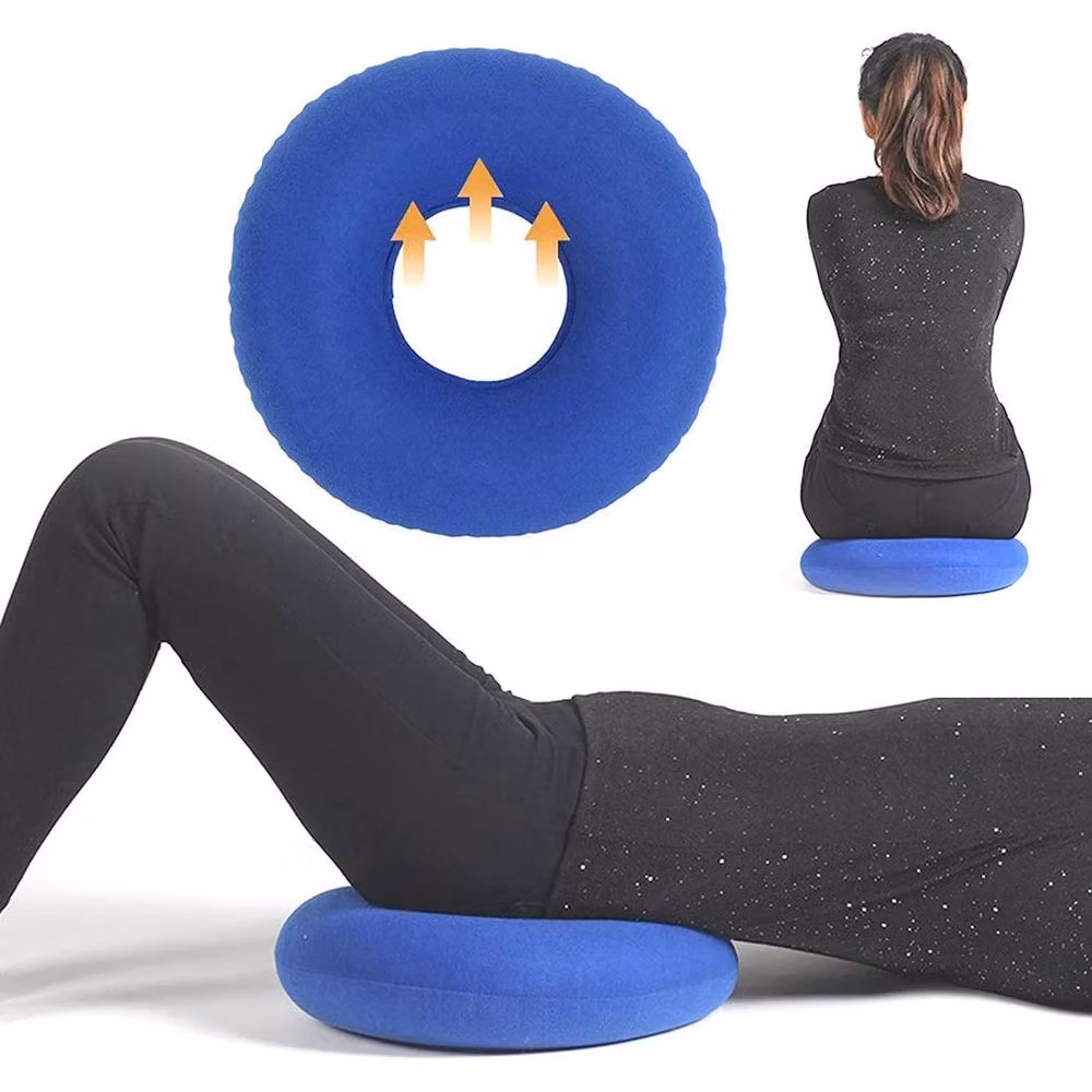 PAWNORA Inflatable Round Contoured Seat Cushion in Blue – 4