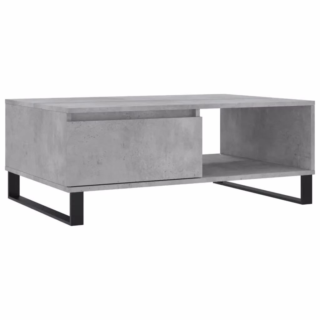 Berkfield Home Industrial Rectangular Coffee Table in Concrete Grey, W/D/H: 90 x 60 x 35 cm – 2