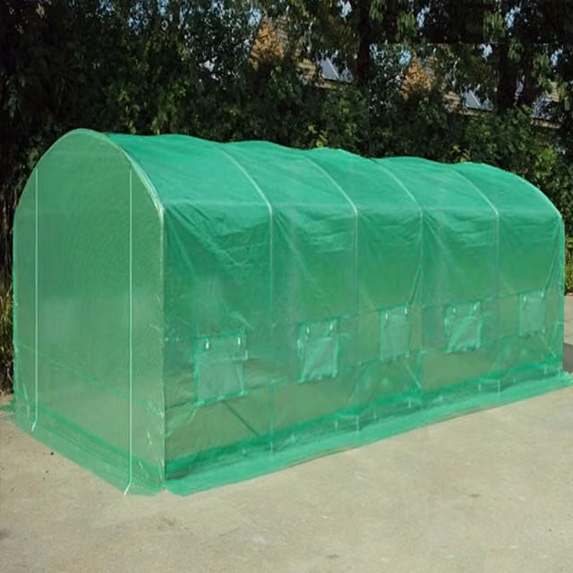 Crocodile Trading Ltd Pro Max Poly Tunnel Green House, Green and Transparent, W: 6.0 m, D: 3.5 m, H: 2.1 m