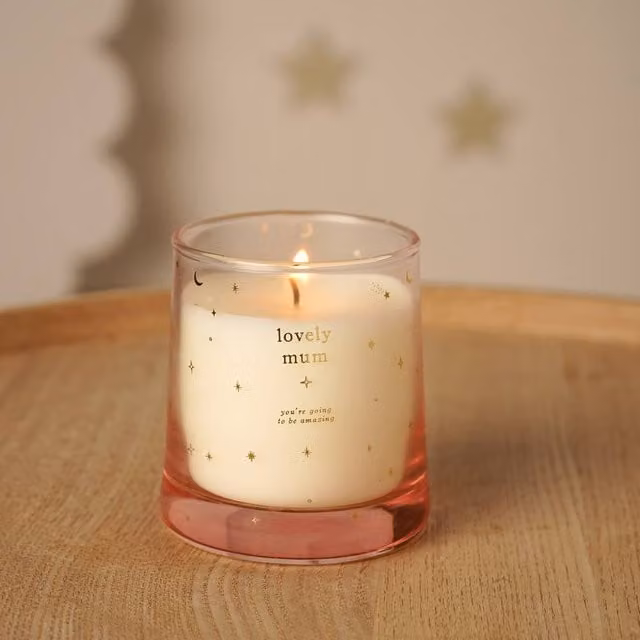 Bambino by Juliana Lovely Mum Scented Candle, Light Pink and Gold, 180g – 1